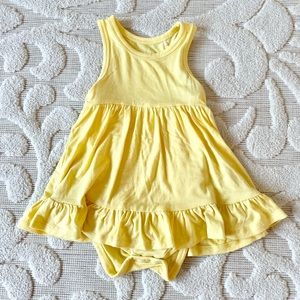 Posh Peanut Sunny racerback twirl bodysuit dress 6-12m